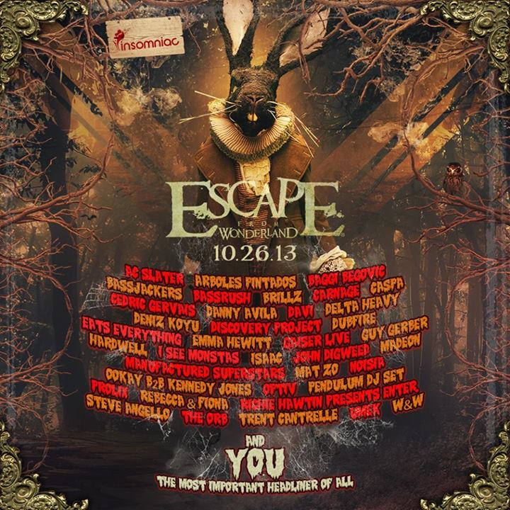 Escape From Wonderland 2013 Lineup