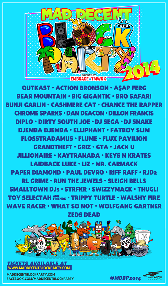 Mad Decent Block Party - Los Angeles and San Diego Dates