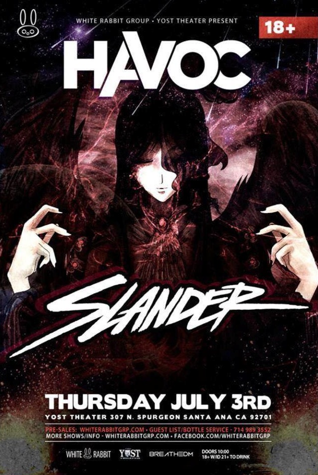 Slander - July 3 (Yost Theater, Santa Ana)