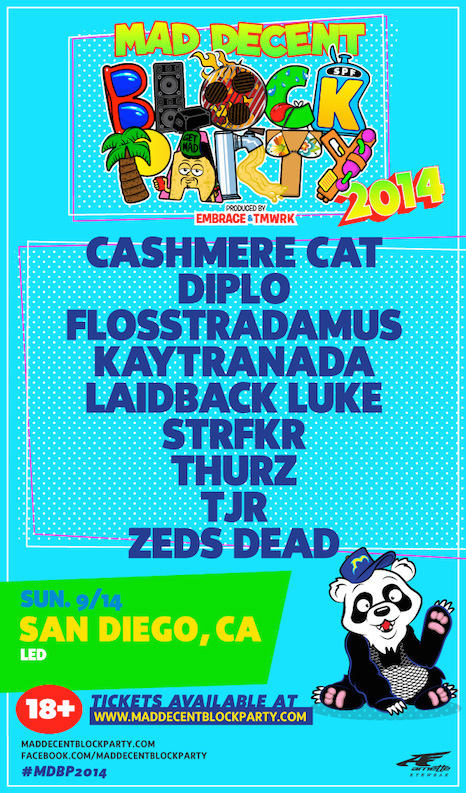 Mad Decent Block Party - September 13 & 14 (Los Angeles & San Diego)