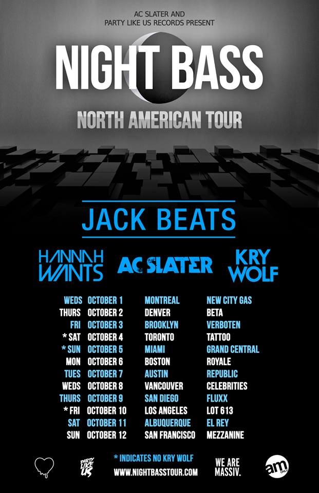 AC Slater + Jack Beats - October 9 & 10 (Los Angeles & San Diego)