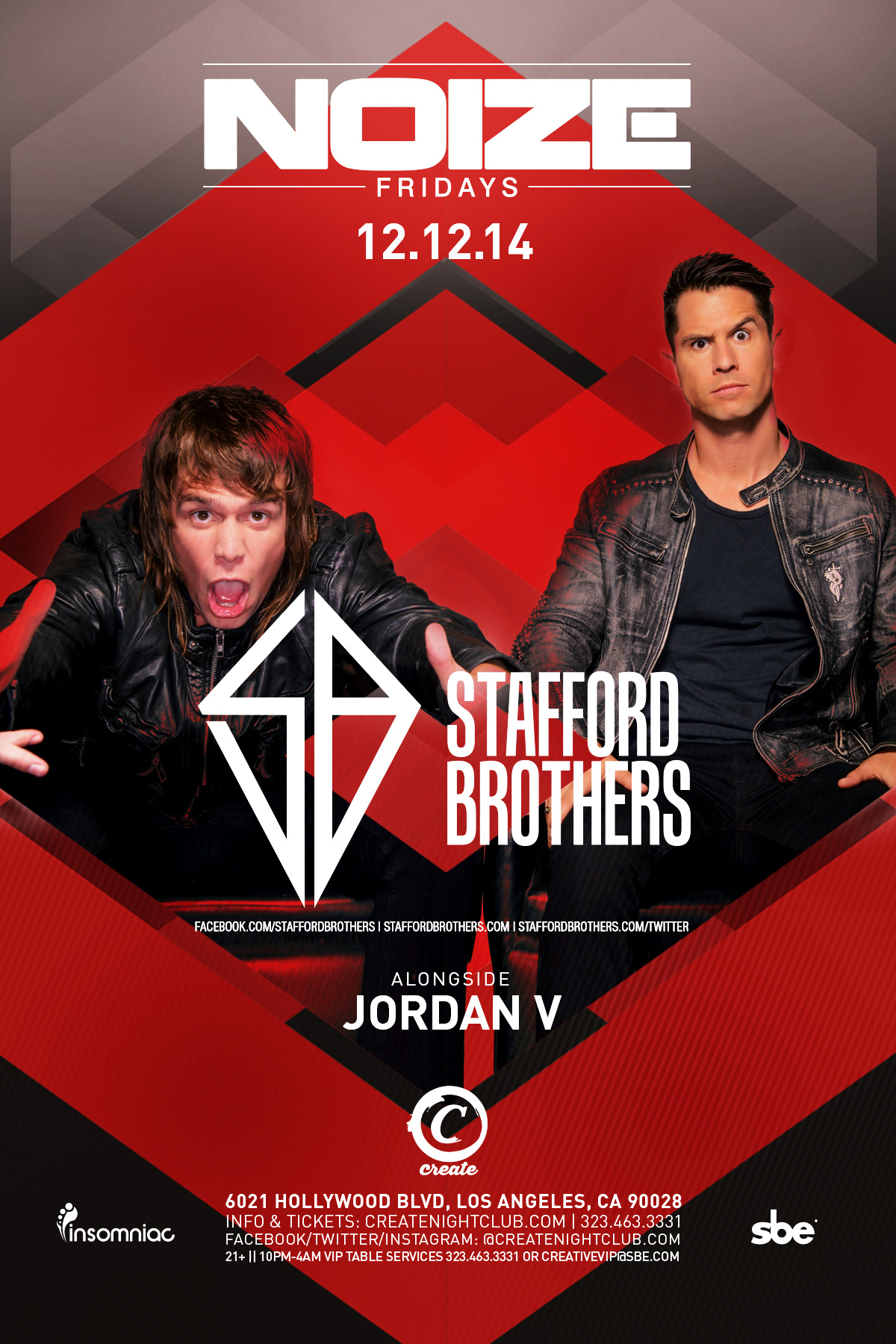 Stafford Brothers - December 12 (Create Nightclub, Los Angeles)
