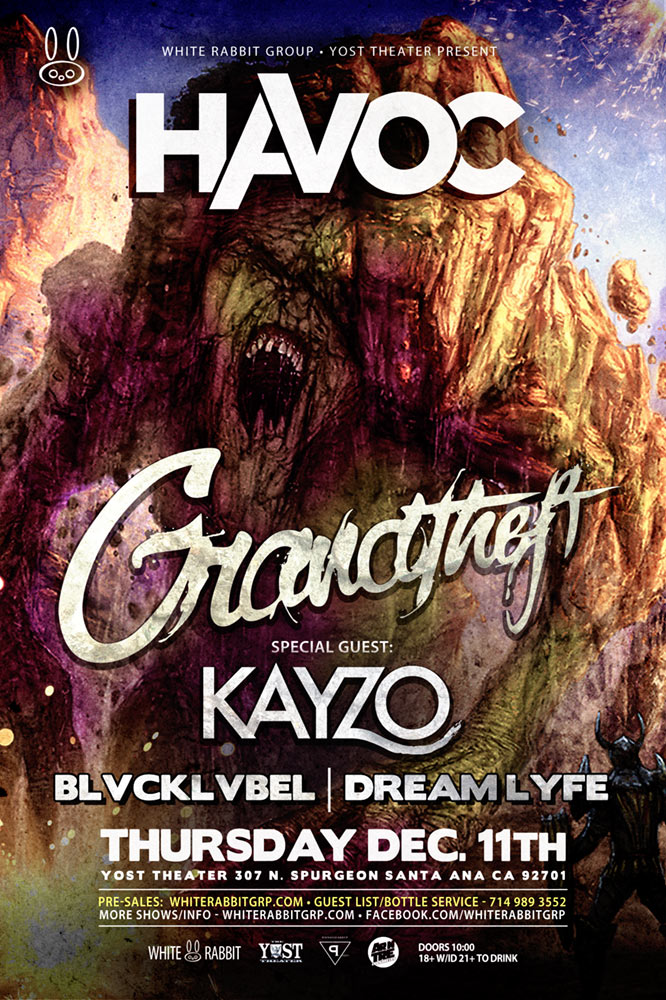 Grandtheft & Kayzo - December 11 (Yost Theater, Santa Ana)