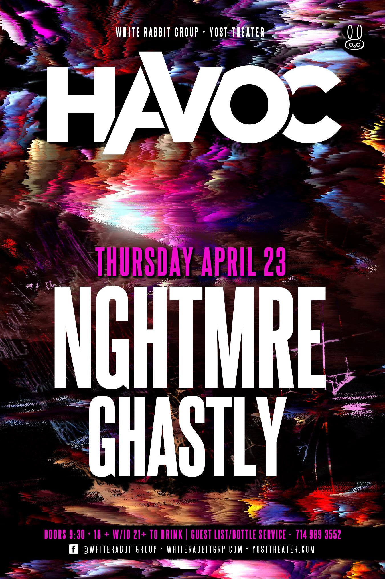 NGHTMRE + Ghastly - April 23 (Yost Theater, Santa Ana)