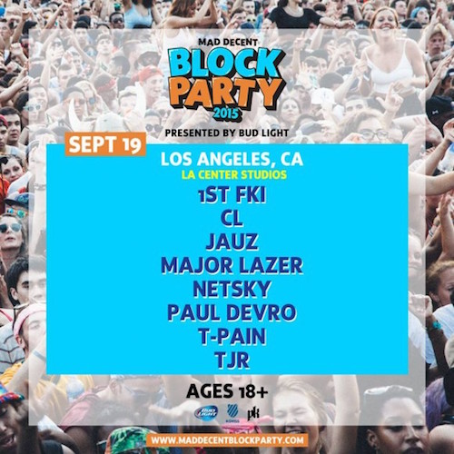 Mad Decent Block Party 2015 - San Diego & Los Angeles (September 13, 19-20) 2