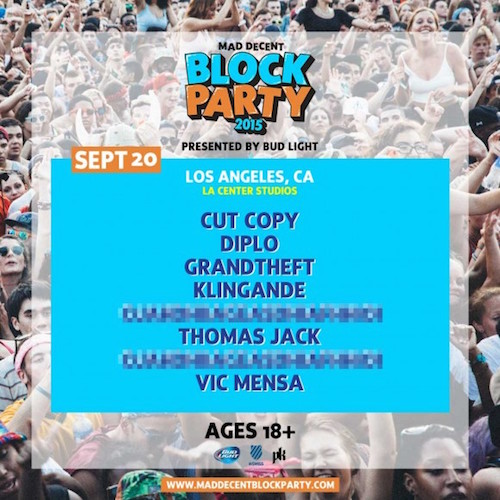 Mad Decent Block Party 2015 - San Diego & Los Angeles (September 13, 19-20) 3