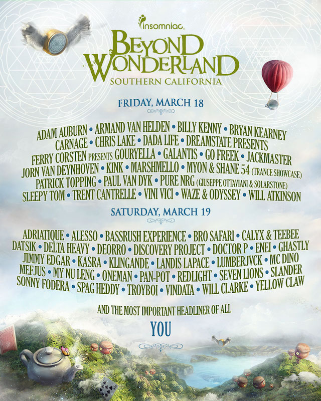 Beyond Wonderland -2016 March 18 & 19 (San Manuel Amphitheater, San Bernardino)