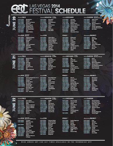 Edc Las Vegas 14 Set Times And Venue Map Orange County Edm